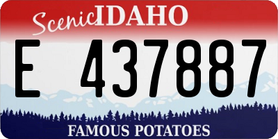 ID license plate E437887