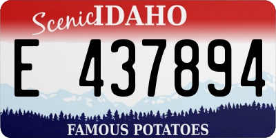ID license plate E437894
