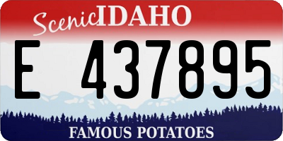 ID license plate E437895