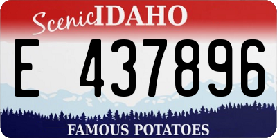 ID license plate E437896