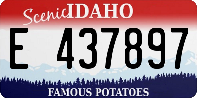 ID license plate E437897