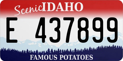 ID license plate E437899