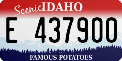 ID license plate E437900