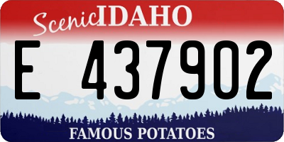 ID license plate E437902