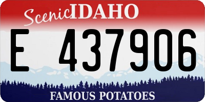 ID license plate E437906
