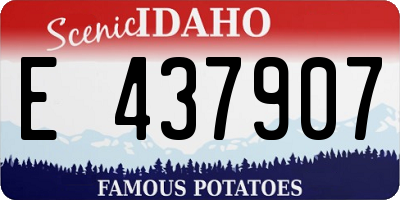 ID license plate E437907