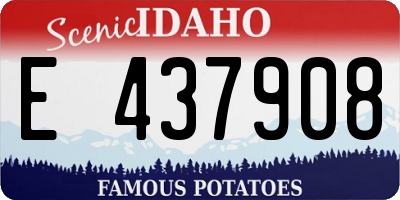 ID license plate E437908