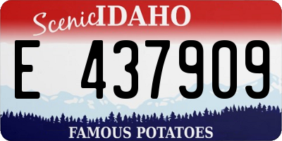 ID license plate E437909