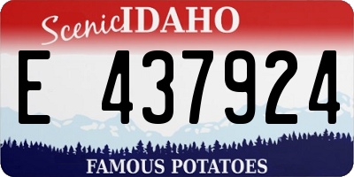 ID license plate E437924