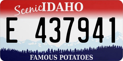 ID license plate E437941
