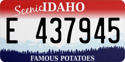 ID license plate E437945
