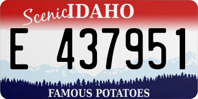 ID license plate E437951