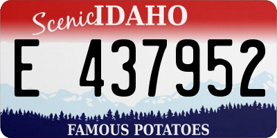 ID license plate E437952