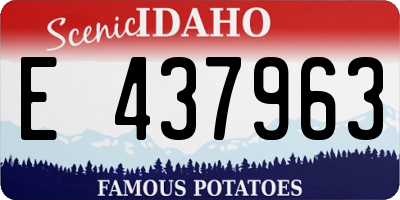 ID license plate E437963