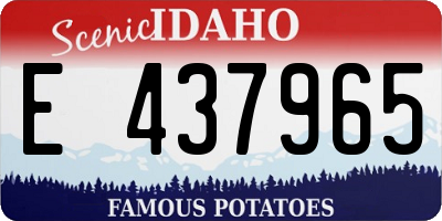 ID license plate E437965