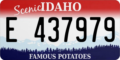 ID license plate E437979
