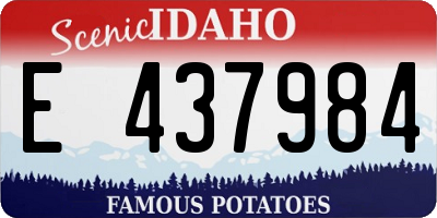 ID license plate E437984
