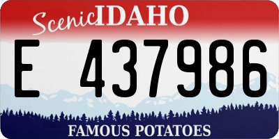 ID license plate E437986