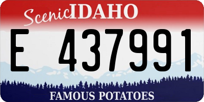 ID license plate E437991