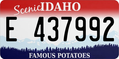 ID license plate E437992