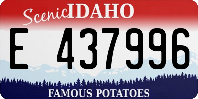 ID license plate E437996