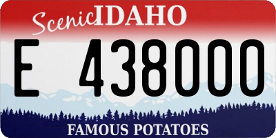 ID license plate E438000
