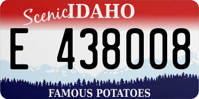 ID license plate E438008
