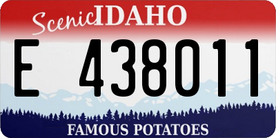 ID license plate E438011