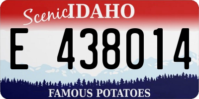 ID license plate E438014