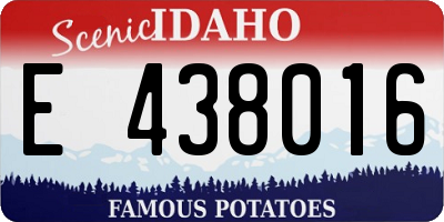 ID license plate E438016