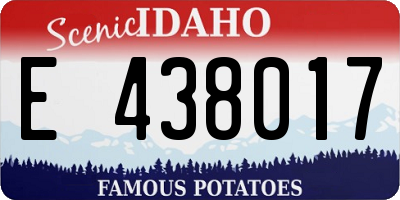 ID license plate E438017