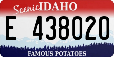 ID license plate E438020