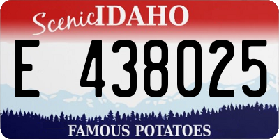 ID license plate E438025