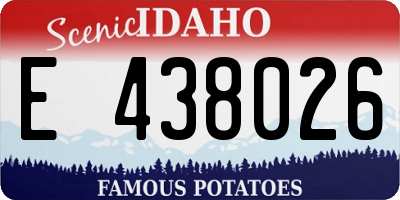 ID license plate E438026