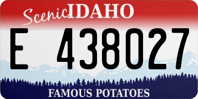 ID license plate E438027