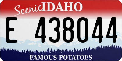 ID license plate E438044