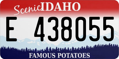 ID license plate E438055