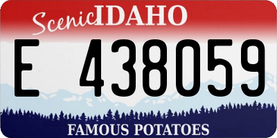 ID license plate E438059