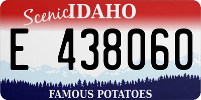 ID license plate E438060