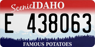 ID license plate E438063