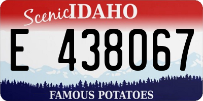 ID license plate E438067
