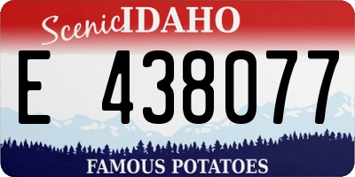 ID license plate E438077