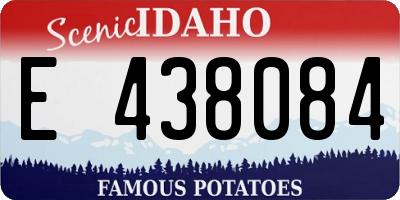 ID license plate E438084