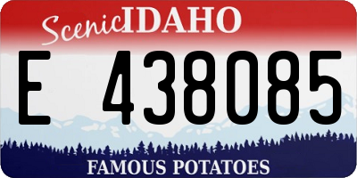 ID license plate E438085