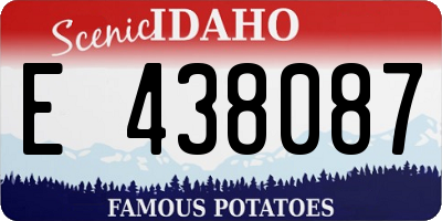 ID license plate E438087