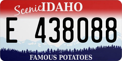 ID license plate E438088