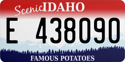 ID license plate E438090