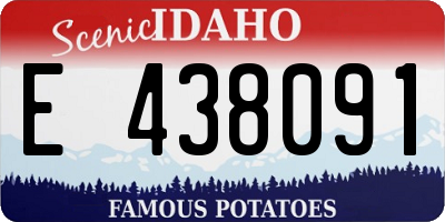 ID license plate E438091