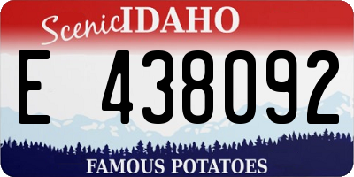 ID license plate E438092