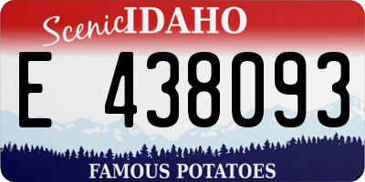ID license plate E438093